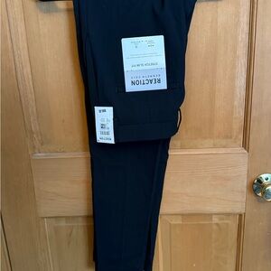 Kenneth Cole Black Stretch Slim Dress Pants 32x30